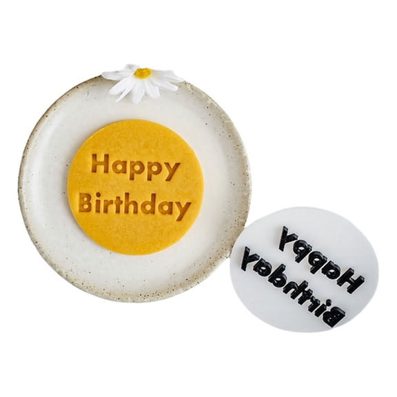 CIYISON Create Birthday Cookie for Birthday with Plastic Molds Birthday Celebration Fondant Cutter Plastic Texture for Birthday