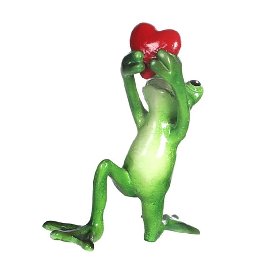 CIYISON Creative 3D Frogs Decoration Love Declarations Frogs Figurine Frogs Statue Resins Ornaments for Home Office Desk Decoration