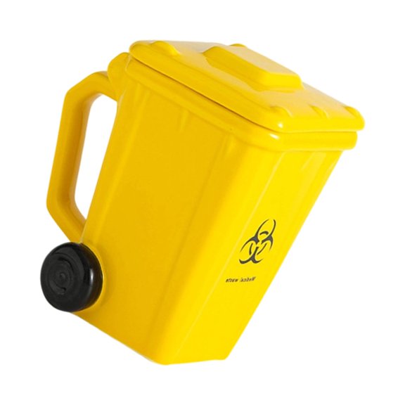 CIYISON Creative Rubbish Bin Shape Drinking Cup 400ml Ceramic Construction Multiple Beverage