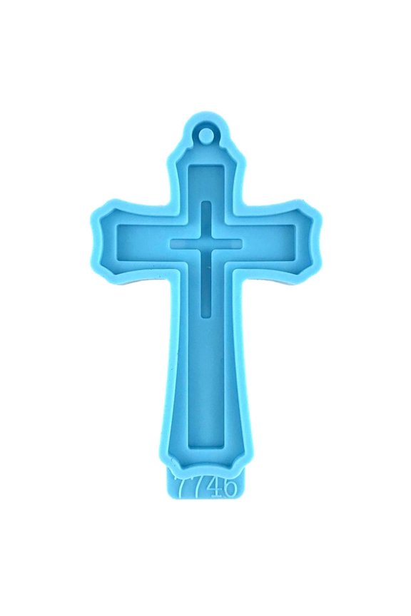 Cross Resin Mold,Crucifix Silicone Mold Epoxy Resin Cross Mold for DIY Casting Keychain Necklace Pendant Jewelry Making