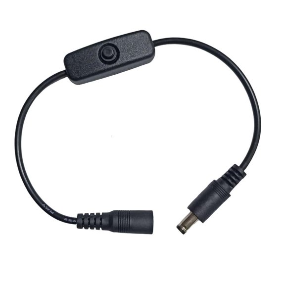 CIYISON DC5.5x2.1mm Male to Female Inlined Power Cable With Switcher for LED Strips