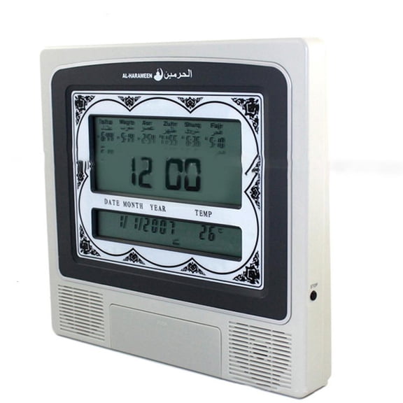 CIYISON Decorative Azan Clock Calendars Prayer Desk Alarm Clock Digital Reminder
