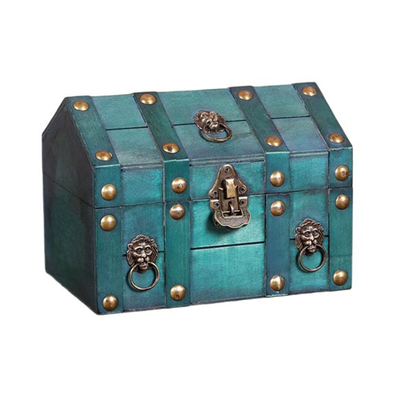 CIYISON Decorative Wooden Treasures Box Equipped With Antique Lock Secure Privacy Storage