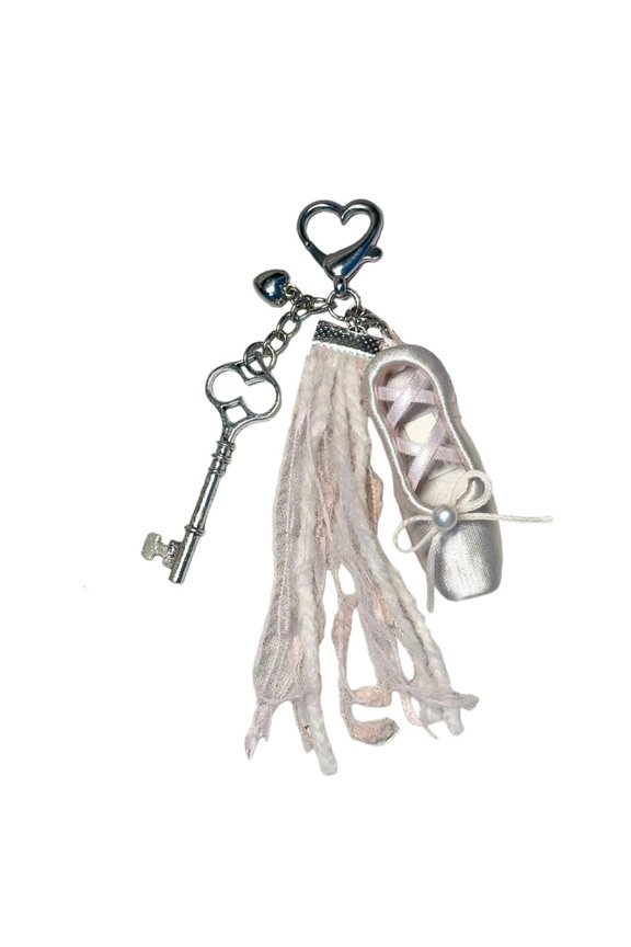 Delicate Dance Themed Key Holder Handcrafted Ballet Keychain Accessory Present