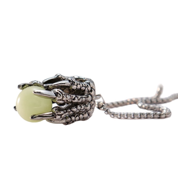 CIYISON Delicate Gothic Neckchain Dragon Claw Bead Neck Chain Crystal Pendant Necklace
