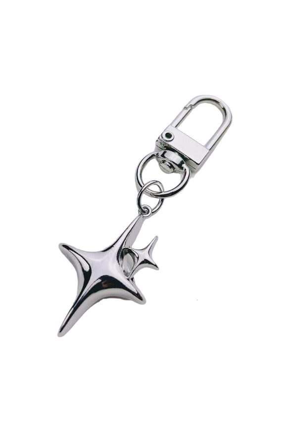 Delicate Star Moon Keyring Alloy Keychain Bag Pendant Ornament Key Holder Sophisticated Gift for Men and Women