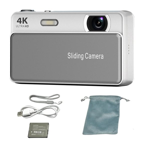 CIYISON Digital Camera, 64MP Autofocus 4K Sliding Camera, 16X Digital Zooms Cameras with 2.8Inch Screen for Teens