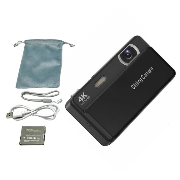 CIYISON Digital Camera, 64MP Autofocus 4K Sliding Camera, 16X Digital Zooms Cameras with 2.8Inch Screen for Teens