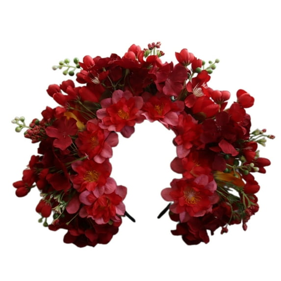CIYISON Double Sided Flower Crowns for Women Girls Garlands Princess Wreath Florals Headband Bridal Headdress Wedding Hair Jewelry