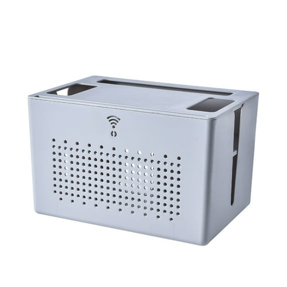 CIYISON Double-layer Wifi Router Storage Box Desktop Socket Wire Organizer Box