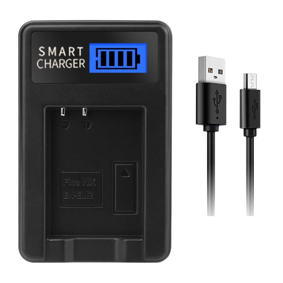 CIYISON EN-EL12 LCD USB Camera Battery Charger Charging Dock for AW100 S9200 S9300 S9400 S9500 S9900 Camera Battery