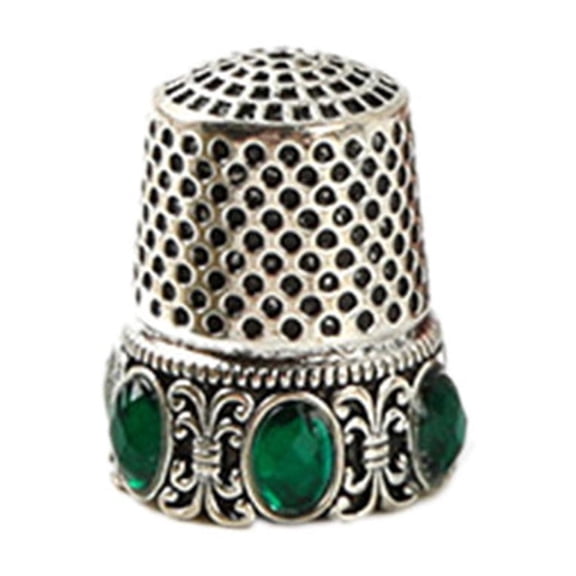 CIYISON Elegant Metal Needle Case Sewing Thimble Rings Perfect Sewing Tool Awl Tool for Craft Lover Vintage Look Storage Holder