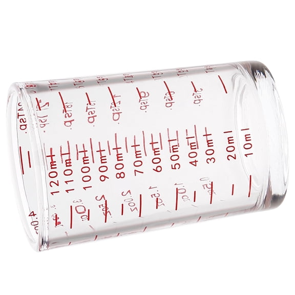 CIYISON Essential Glass Measuring Cup Heat Resistant Glass Shot Measure Cup Baking Tool for Professional Bartending