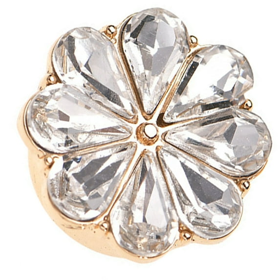 CIYISON Fashionable Flower Cufflinks Rhinestones Button Covers Woman Shirt Cuffs Button Clothing Accessories Easy to Use