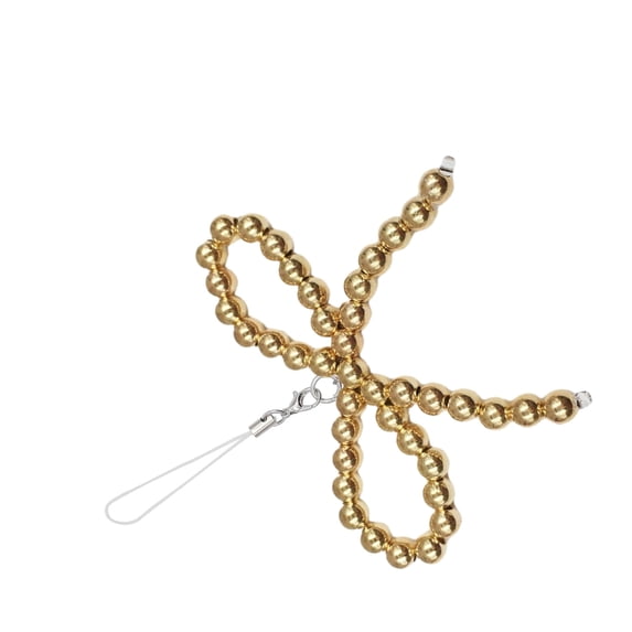 CIYISON Fashionable Key Straps and Lanyard Women's Bag Ornament with Unique Beaded Bowknot Stylish Phone Straps Chain Charm