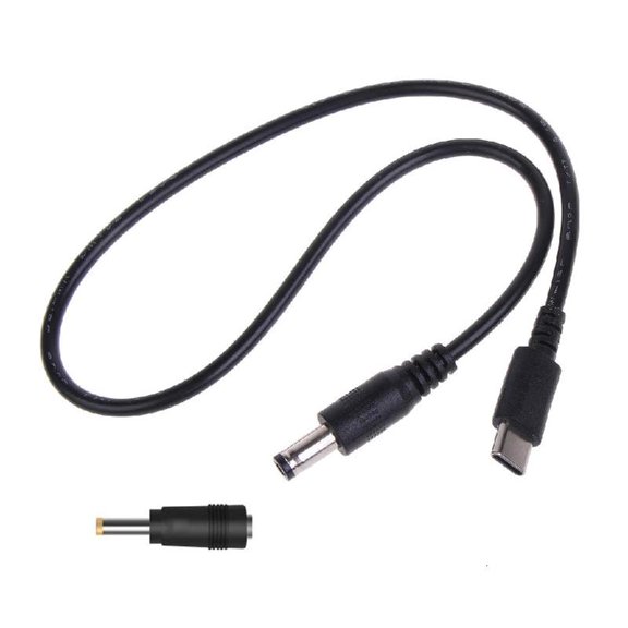 CIYISON Fast Speed Charging Cord Type C to DC5521 Cable with DC4017 Adapter Converter