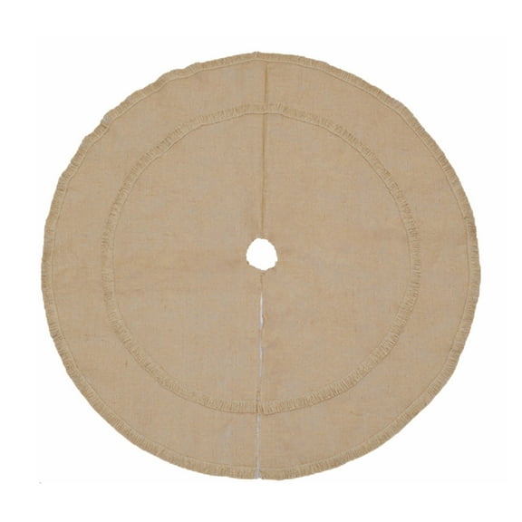 CIYISON Festival Burlap Christmas Tree Skirt Natural Texture Durable Holiday decors