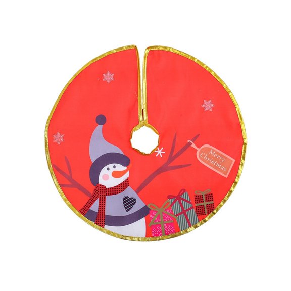 CIYISON Festival Gold Bordered Tree Skirt Holiday Celebration Gold Trimmed Tree Skirt for Homes Office and Mall Decoration