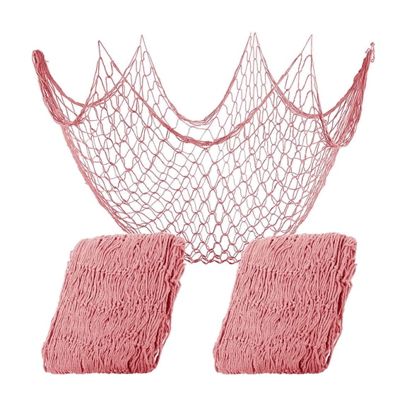 CIYISON Fish Net Decorative 2PCS Decorative Fishing Net 39.4x78.7" Mediterranean Style
