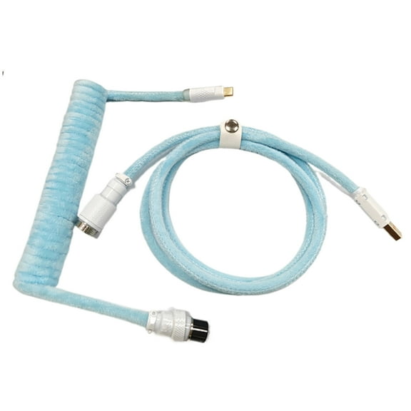 CIYISON Flexible Coiled Cable for Mechanical Keyboards, USB C to USB A Connection Metal
