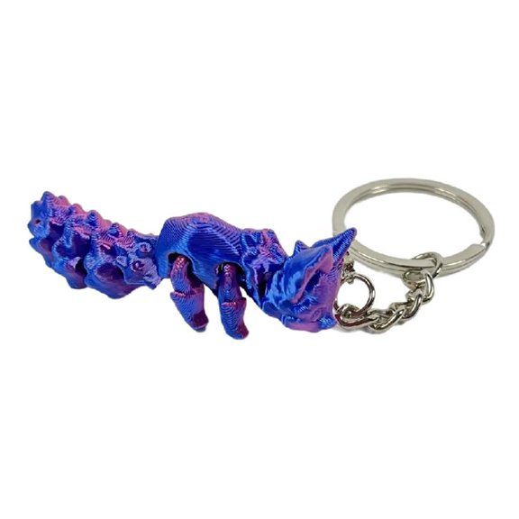 CIYISON Flexible Jointed Fox Keychain Pendant, 3D Printed Fox Keychain, Creative for Animal Lovers