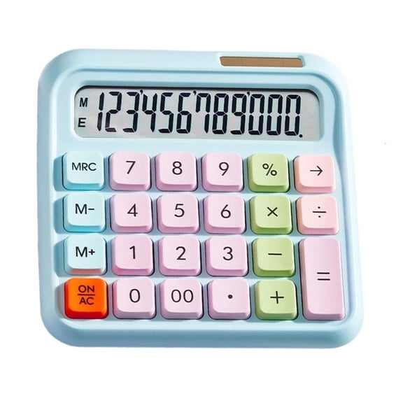 CIYISON Flexible Key panel Calculator 12 Digit Large Display With Long-lasting Plastic Controls Ergonomic 15° Inclined And Solar power Auto Charging For Office