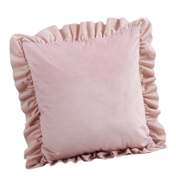 CIYISON Flocking Ruffle Edge Pillowcase Resilients Fabric Flexible Interior Designs