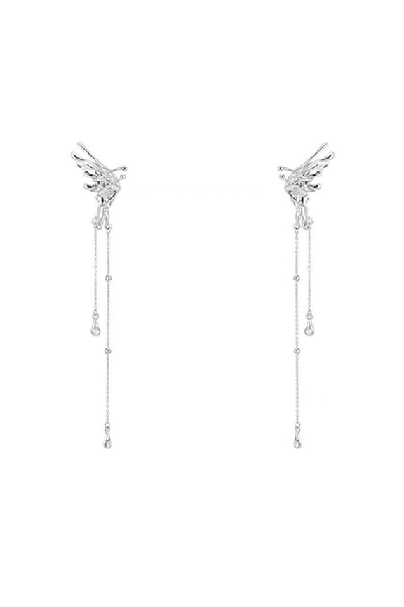 Gothic Elf Earcuffs Non Piercing Cartilage Climber Ear Wrapped Stud Earrings