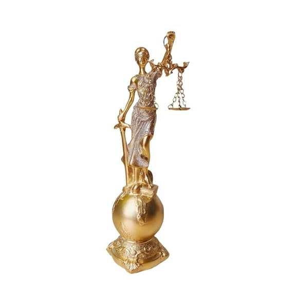 CIYISON Greek Roman Justice Goddness Resins Statue Figurine for Book Shelf Display Gift