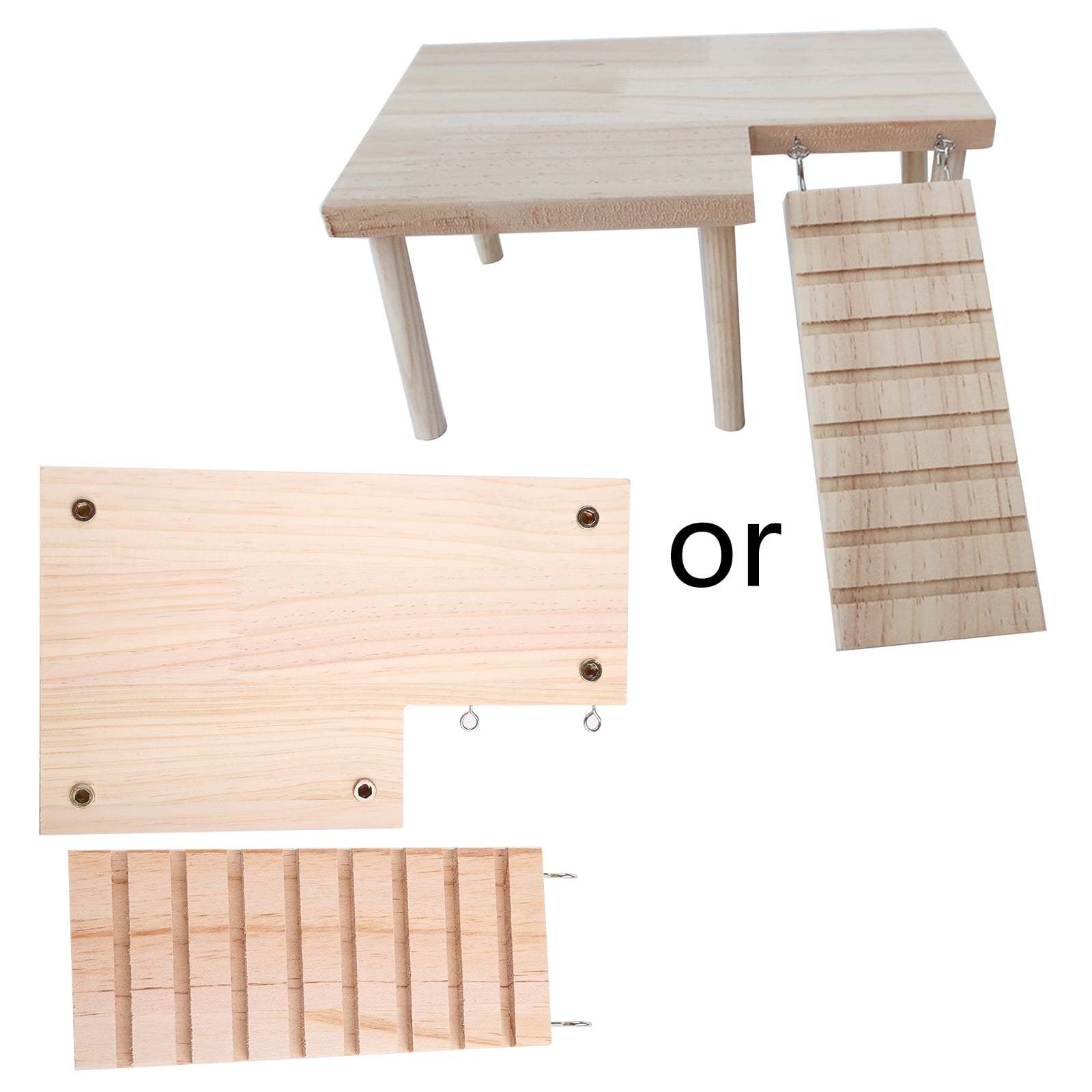 CIYISON Hamster Platform with Legs Natural Wood Climbing Ladder Cage ... - Deluxe Hamster Climbing Structure For Cage