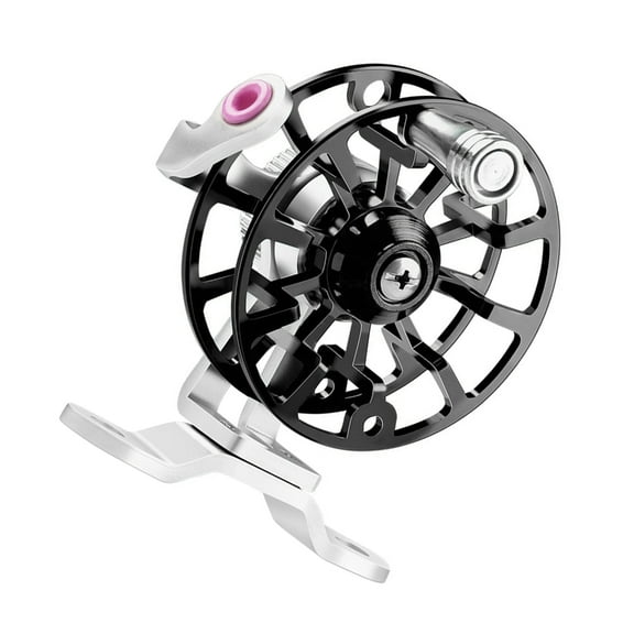 CIYISON Handheld 53mm Mini Fly Wheel for Trout Pike Ice Fishing Tackle Fishing Reel Aluminum Alloy 50g Lightweight Upgraded Base