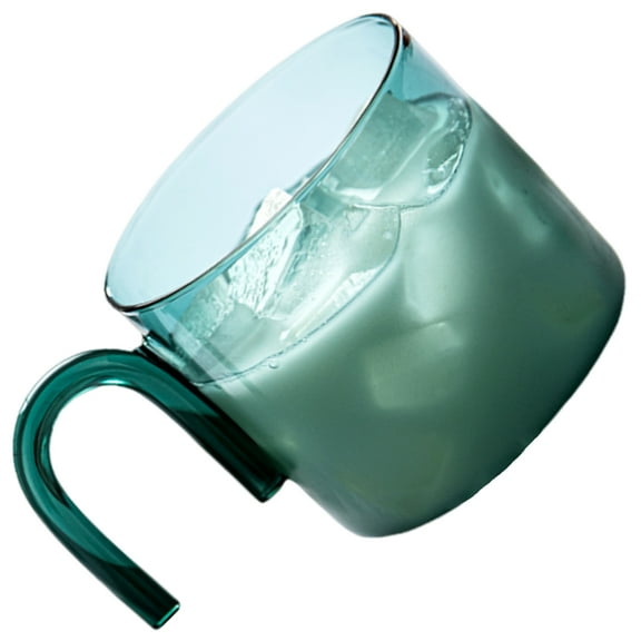 CIYISON High Borosilicate Glass Espresso Mug with Handle Transparent Coffee Cup Heat Resistant Beverage Drinkware for Home