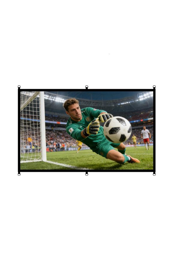 High Definition 16:9 D Rings Projection Screen Washable Polyester For Camping Movie