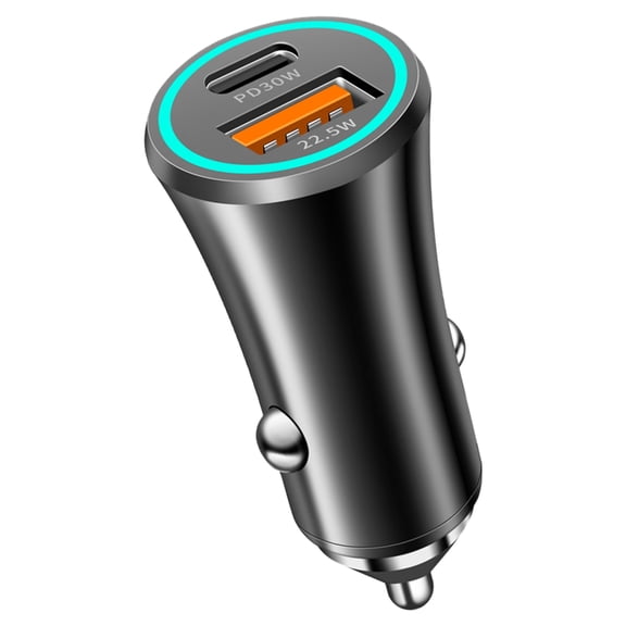 CIYISON High Speed Charging Car Adapter with USB C and USB A Double Port 52.5W Total Output for Efficient Device Charging