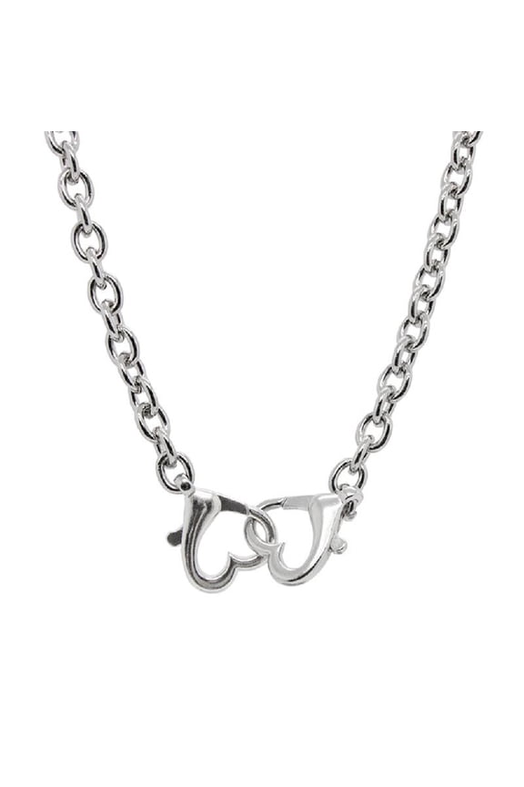 Hip-hop Punk Alloy Heart Handcuffs Necklace Fashionable Neck Jewelry Neck Chain