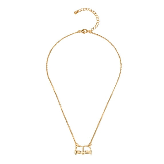 CIYISON Hollow Book Pendant Necklace Clavicle Chain Choker for Graduation Season Gift Symbolize Achievement and Growth