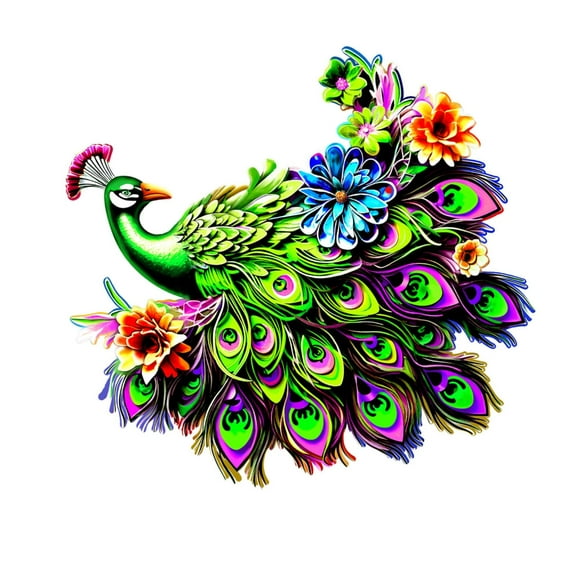 CIYISON Home Decor Outdoor Iron Peacocks Wall Hanging Courtyard Balcony Wall Layout Landscaping Wall Hanging Accessorie