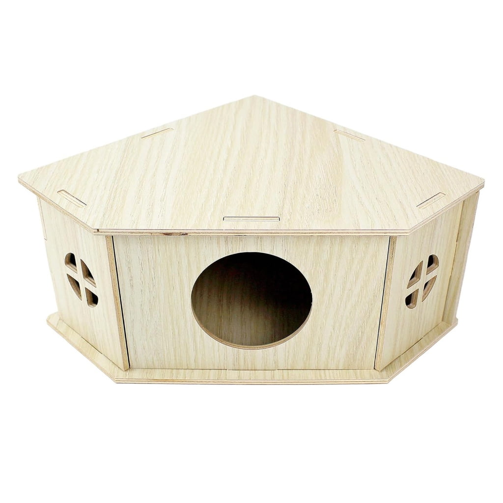 CIYISON Irregular Shape Wooden Hamster Cage Interaction Family Activity ...