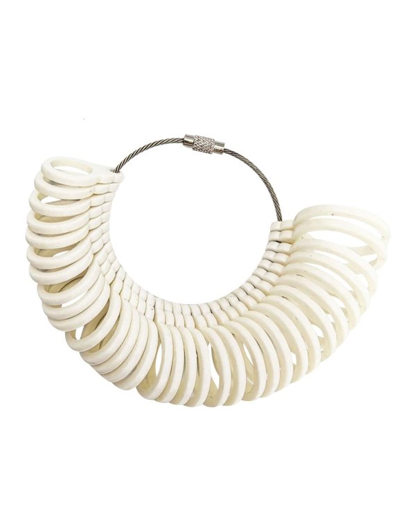 Jewelry Measurement Device with 5 Stylish Color Option Retro Ring Sizer Gauge Compact Design for Finger Size Checking