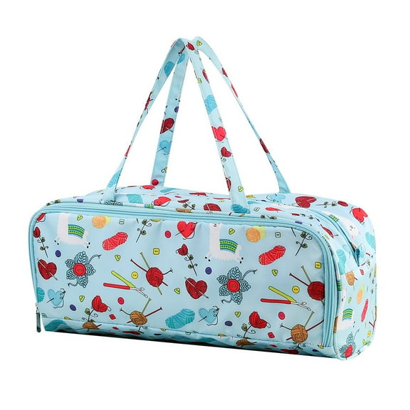 CIYISON Knitting Bag Yarn Storage Organizer Tote Bag Holder for Case Cuboid with Zipper