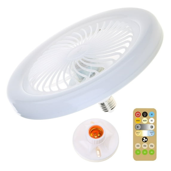 CIYISON LED Ceiling Fan Light 30W with Remote Control 2800K-6500K Modern Home Lighting