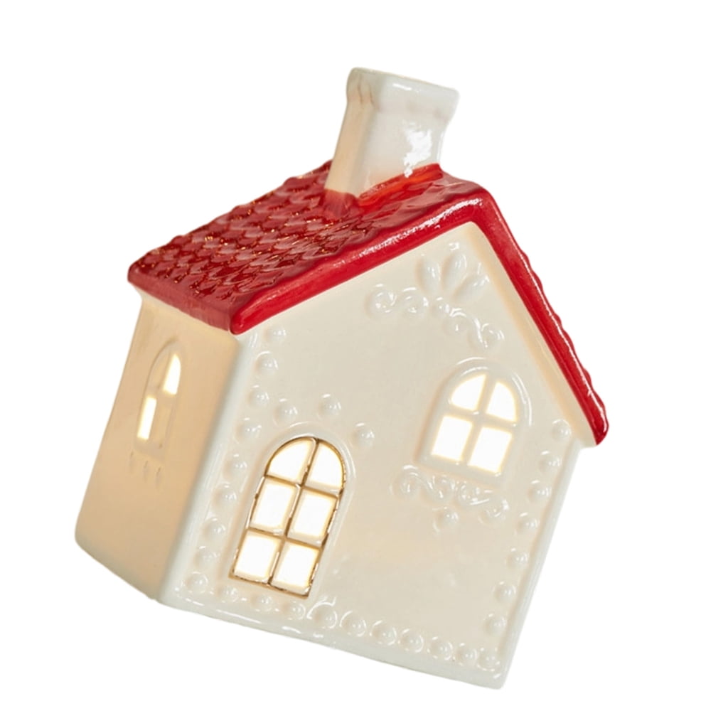 Hsyzygian Lighted Up Snow Scenery Night Street Lamp Christmas Nightlight Ornament for Tabletop Mantels Shelf Display Festival Gift Streetlamp Light