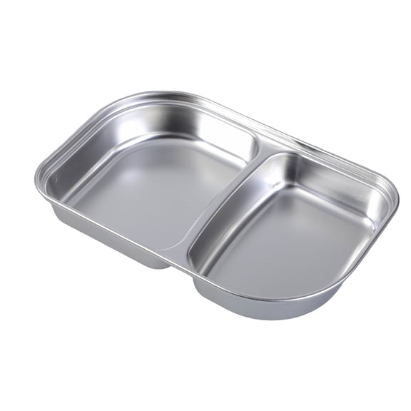 CIYISON Large Multi Compartment 304 Stainless Steel Food Tray For Home And Outdoor Use