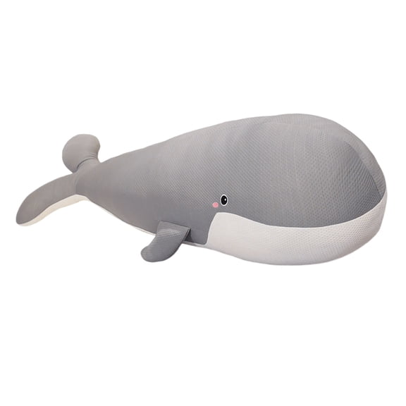 CIYISON Long Body Pillow For Side Sleepers Soft Velvet Cushions Whale Shape Lumbar Support Breathable Sofa Decorative Pillow