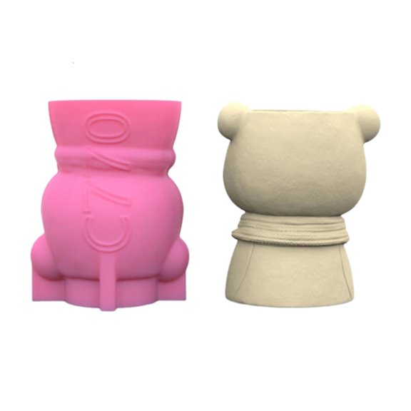 CIYISON Lovely Panda Flower Pots Silicone Mold Concrete Plasters Candle Holder Molds Crystal Epoxy Resin Mold DIYs Handmade Mold