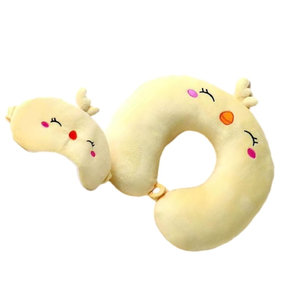 CIYISON Memory Foam Travel Pillow Set Neck Support and Eye Mask for Comfortable Travel