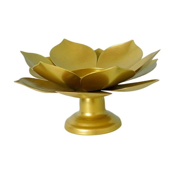 CIYISON Metal Lotuses Flower Candlestick Stand Candle Holder For Festivals Anniversaries And Table Centerpieces