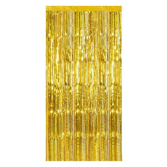CIYISON Metallic Foil Tassels Backdrop for Birthdays Graduations Weddings Tinsel Curtain