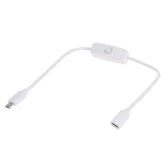 CIYISON Micro USB Cable with 501 Button Switch Micro USB 5P Female Male Extension Cord