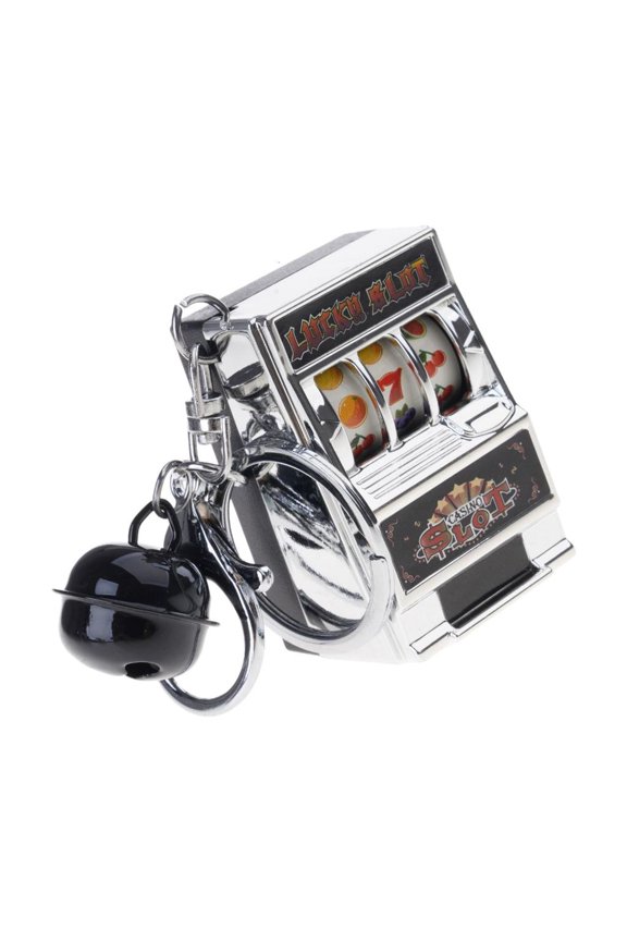 Mini Cartoon Fruit Machine Key Holer Creative Lottery Machine Keychain Keyring